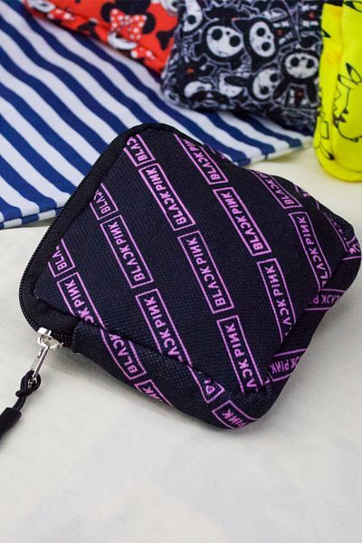 Köstebek Black Black Pink Logo Collage Makeup Bag