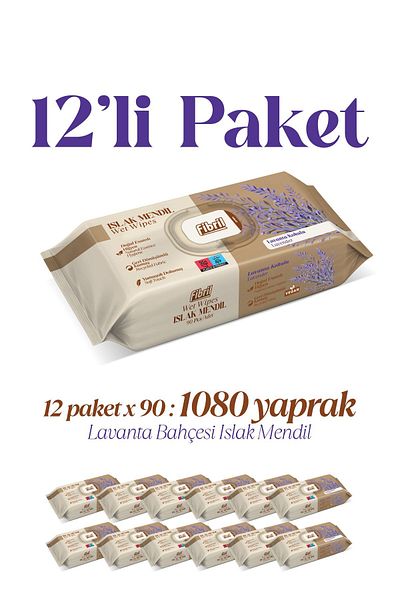 Fibril Lavender Scented Leaf Essence - Recyclable Fabric, 12x90 Pk 1080 Model