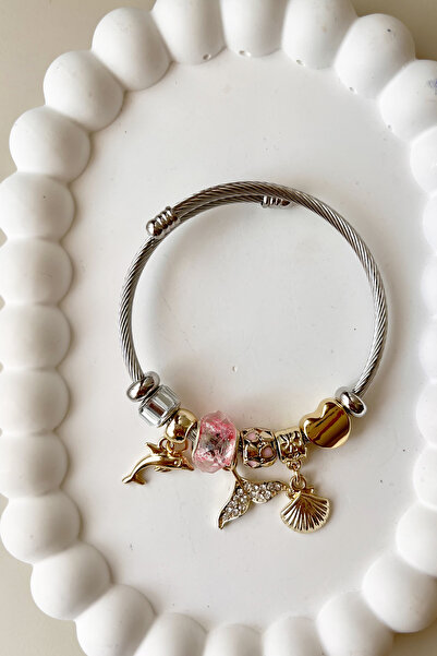 Fubena 8030 نموذج ذيل الحوت - سوار فولاذي متدلي على شكل دولفين ومهر