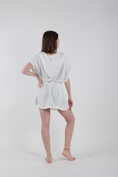 HİLAL COLLECTİON Viscon Bamboo Γιλέκο Βαμβακερή κουκούλα Ζώνη Oversize Πολλαπλών Χρήσεων Ρούχα παραλίας 1 Τεμάχιο