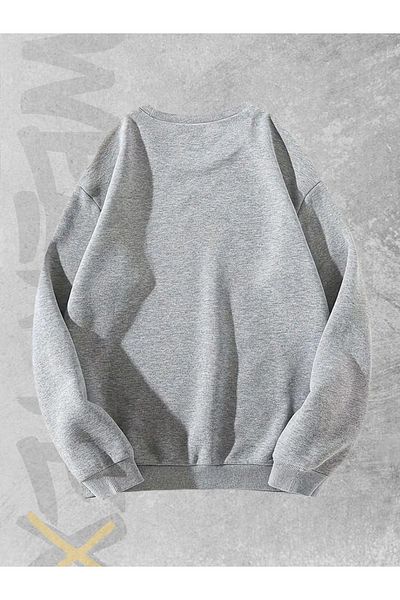 WEARTEX Unisex Stay Calm Printed Oversize Sweatshirt - Crew Neck Hoodie