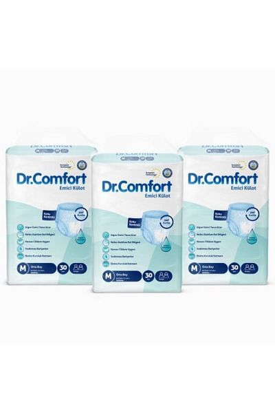 Dr.Comfort 90 Pieces Medium 30 Adult Absorbent Panties - 3 Pack