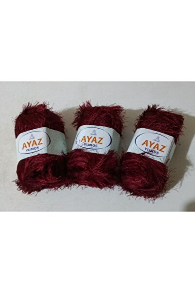 Ayaz Yumoş Sakallı Bordo Ip 3 Adet Color : 1999