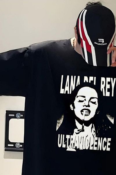 Köstebek Black Lana Del Rey-Stencil Ultraviolence Unisex T-Shirt