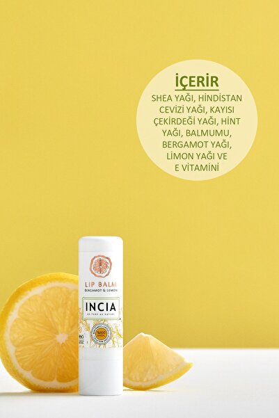 Incia 100% přírodní rty vyživující bergamotový a citronový bylinný hydratační krém na rty 6 g