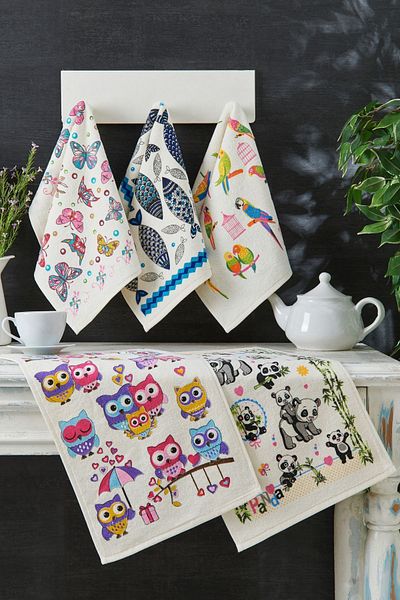 Casnack Nora 5 Pieces Printed Kitchen Towel Set 30x50 cm