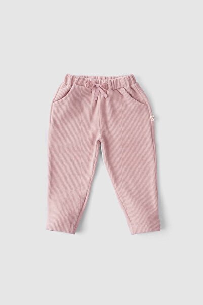 Little Gusto Corduroy Baby Tracksuit Set Pink