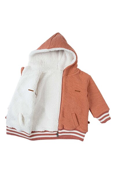 Little Gusto Hooded Wrap Quilted Jacket Baby Pink