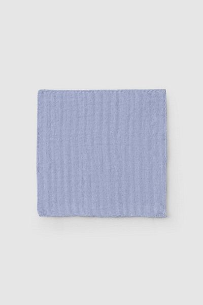 Little Gusto 3-Piece Four Layer Muslin Mouth Cloth Set Blue