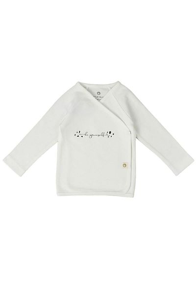 Little Gusto Outer Bodysuit Newborn White Organic Cotton Be Yourself Printed