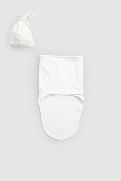 Little Gusto Ecru Colored Organic Cotton Pointel Newborn Swaddle Overalls