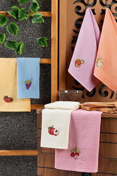 Casnack Set 6 prosoape de bucatarie fructe 40x60