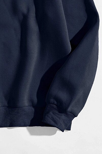 MOONBULL Oversize mikina v námořnické modré s potiskem Los Angels