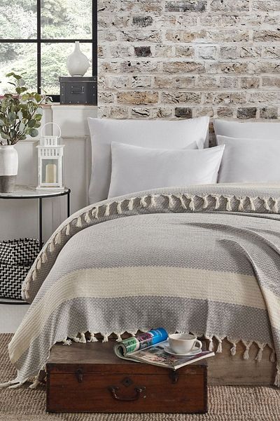 Casnack أيميلا موديل رمادي مزدوج بيكيه 1500 جرام. 200x230 سم