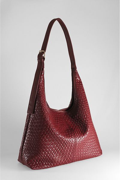 DENSİLA Geantă de umăr de damă cu model burgundy