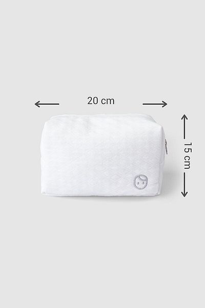 Little Gusto Liquid-proof Zippered Quilted Organizer Bag White
