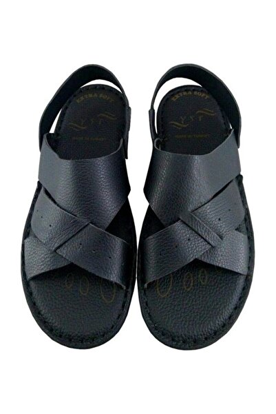 BERAT صندل حج من الجلد الأسود - مقاس 39، نعل مريح وناعم