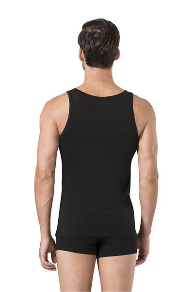 Pierre Cardin Men's Black Modal 2-Piece Undershirt