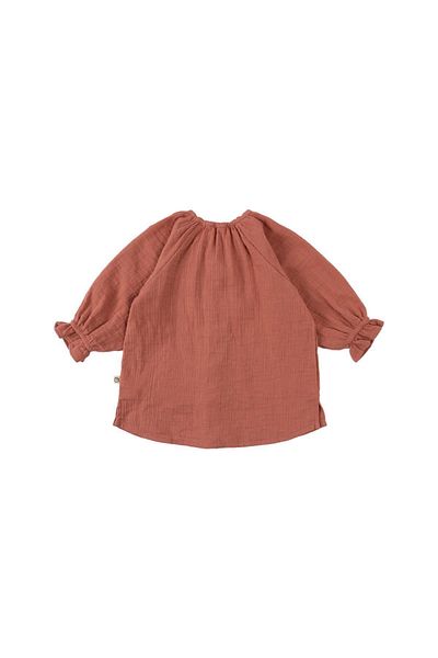 Little Gusto Pink Muslin Baby Shirt - Organic Cotton