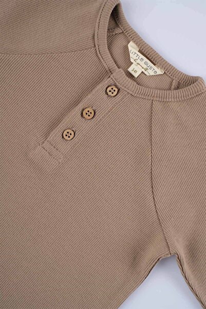 Little Gusto Children's Camisole Sweatshirt Brown Organic Cotton