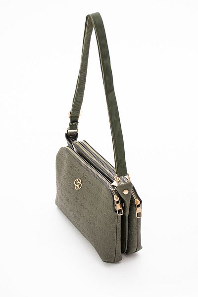 NURBUTİK Faux Leather Bag with Adjustable Strap and Zipper - Interlining Lining