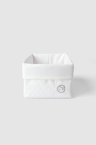 Little Gusto Organic Cotton Organizer Basket 15x17 cm White