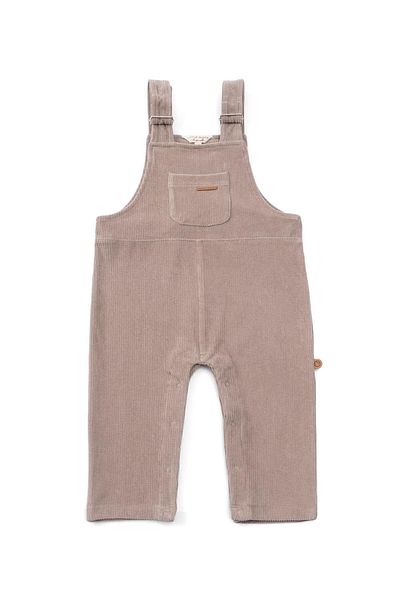 Little Gusto Velvet Salopet Brown