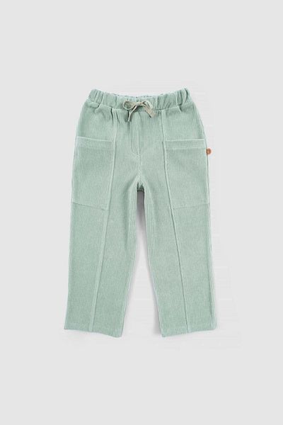 Little Gusto Children's Velvet Trousers Green