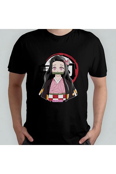 Pixxa Μπλουζάκι Demon Slayer Kimetsu No Yaiba Nezuko - 100% βαμβάκι, λαιμόκοψη - Μοντέλο 1
