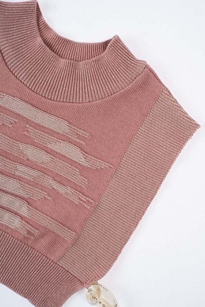Little Gusto Knitted Sweater Pink Organic Cotton