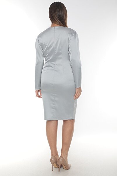 etselements X Modapo Γυναικείο Μίντι Φόρεμα με Πέτρα Κεντημένο Διπλό Μπλουζάκι