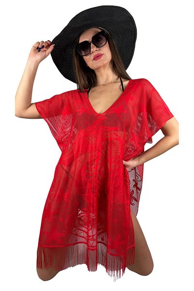 Sinhan Pareo Comfortable and Stylish Beach Dress Sea Horse Pattern - Red