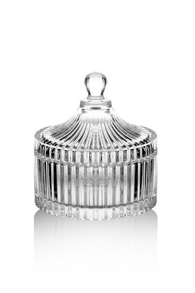 Orvila Crystal Glass Luxury Sugar Bowl - Turkish Delight Bowl