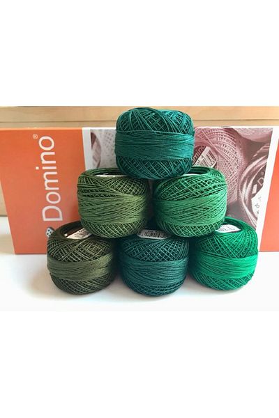 domino 12 Koton Perle Embroidery Floss 6 Pieces Sets