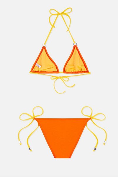 AYYILDIZ 4909 Orange Triangle Girl's Bikini Set
