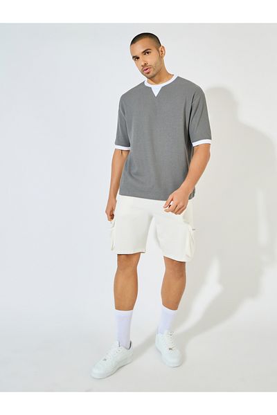 Styli Premium Waffle Knit Oversized T-Shirt
