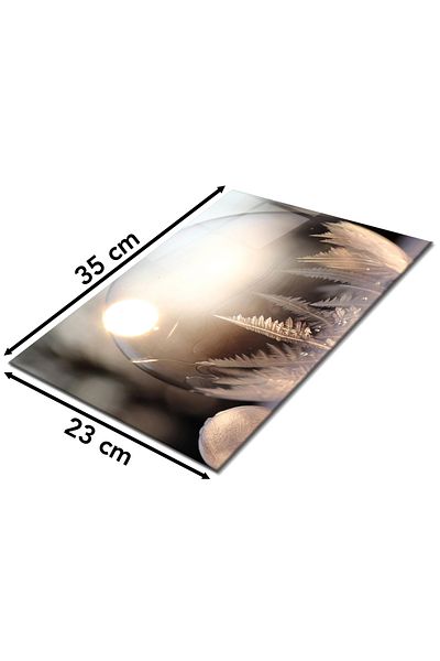 Rosyvien Frozen Snowflake Glass Cutting Board, Presentation Cutting Chopping Board with Silicone Legs, Tempered and Rhoded