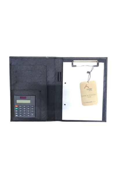 Önder Newyork A5 Luxury Faux Leather with Calculator Secretarial Black