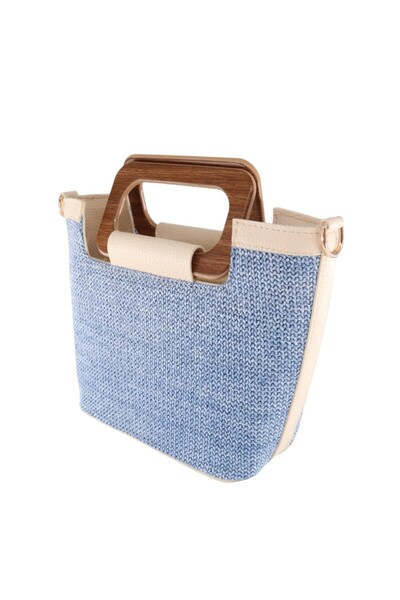 HFKY Hasır Kulplu El Çantası. Hasır Omuz Çantası. Postacı Çantası.HFKY284