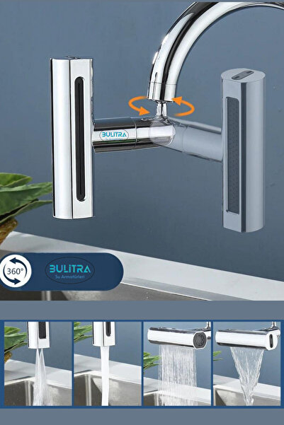 4 Mode 360 Degree Rotatable Waterfall Pressure Water Saving Fountain Faucet Sink Faucet Head,Tip