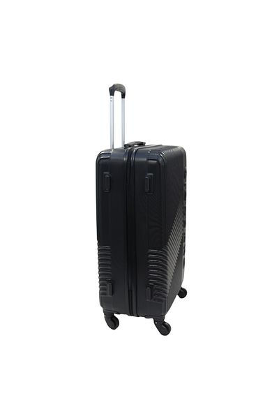 Giordano Logo Series Medium Suitcase Black, ABS HardShell Lightweight Durable Secure Number Lock.