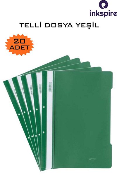 inkspire A4 Green Ring Binder - 20 Pieces 1 Pack, Economic Quality Office School Binder