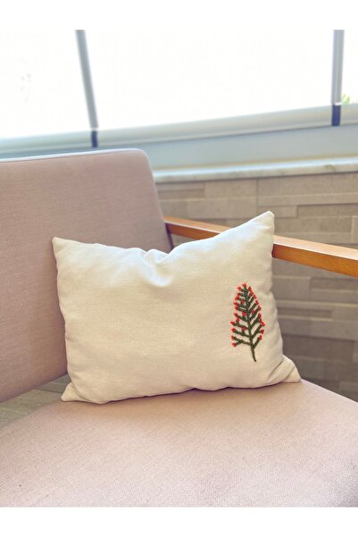 Les Passent Бохемска възглавница с флорален мотив от лен - измита калъфка