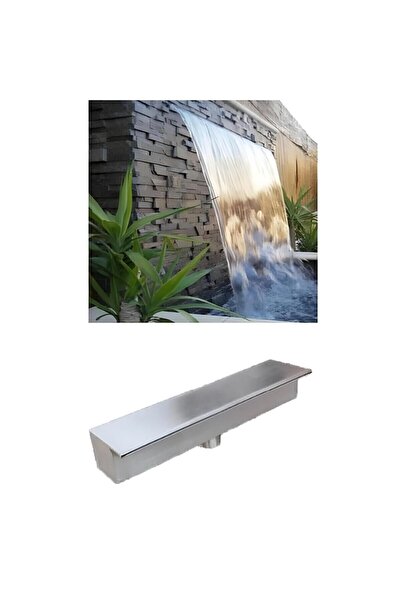 Şelale Sefa Havuz Paslanmaz Duvar Tipi Su Perdesi 90 cm, 304 Kalite , Kalınlı...
