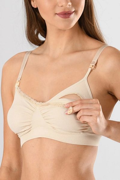 Pastimore Ειδικής παραγωγής Soft Gatherer Άνετο ανθεκτικό Full Mold Beatris V-Neck Βαμβακερό σουτιέν θηλασμού