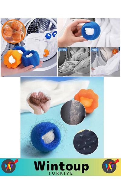 Wintoup 10-Piece Cleanable and Reusable Special Production Washing Machine - Hair/Dust/Hair Collection Ball