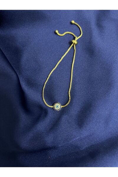 Gigi Zirkon yuvarlak nazar boncuklu bileklik