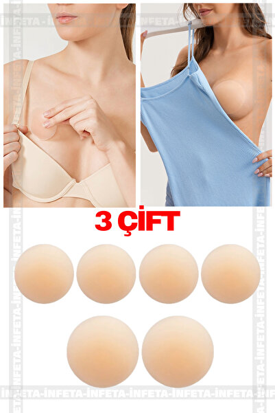 İnfeta 3 Çift Silikon Göğüs Ucu Gizleyici Ve Kapatıcı Kadın Meme Ucu Kapatıcı...