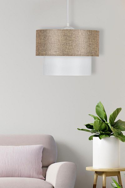 D-light Melon Pasta 25' Milk Brown White Chandelier