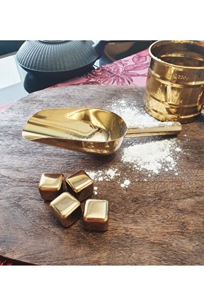 LOVYCO Gold Flour Shovel Stainless Steel,Flour Shovel,Shovel,Kitchen Accessory